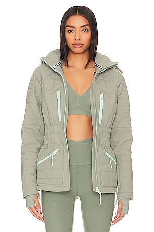 X FP Movement All Prepped Ski Jacket In Greyed Olive Free People