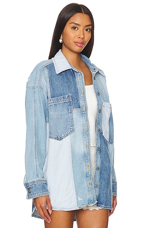 Free People x We The Free Mountain Roads Jacket in Denim-Light