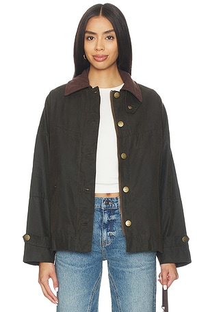 x We The Free Cori Waxed Jacket In Olive Free People
