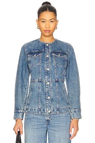 x We The Free Lula Denim Jacket In River Blues Free People