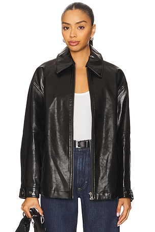 x We The Free Sloane Faux Leather Jacket In Black Free People