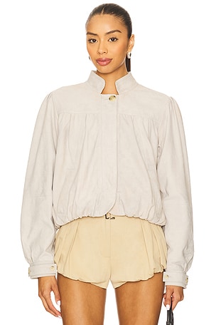 x We The Free Nimbus Suede Jacket In Grey Free People