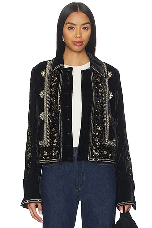 Maxxie Embellished Velvet Jacket Free People