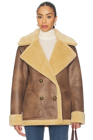 x We The Free Mari Reversible Coat In Tan Cream Combo Free People