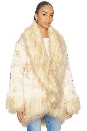 Free People Moon Petals Jacket in Peach