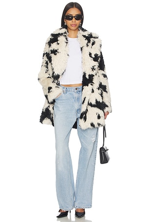 x REVOLVE Jade Cow Fur Coat Free People