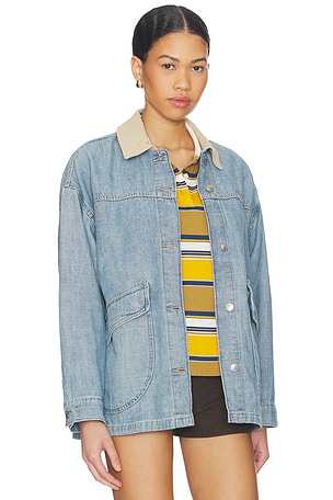 Free People BLOUSON EN JEAN WE THE FREE Citron en Bleu