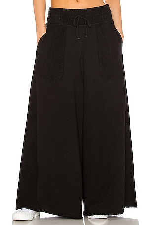 Free People X FP Movement Upbeat Wide Leg Pant in Black | REVOLVE