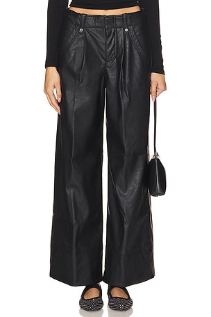 x REVOLVE Afton Faux Leather Trouser Free People