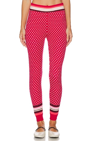 x Intimately Falala Legging In Red Peppermint Dot Free People