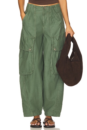 x We The Free Brentwood Slouch Pant In Aged Green Free People