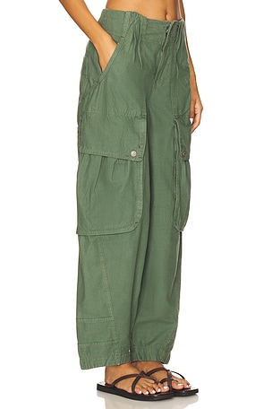 Free People x We The Free Brentwood Slouch Pant In Aged Green in Green