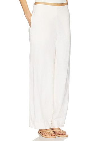 Free People Demi Cotton Linen Pant in Ivory. Size XL. Also