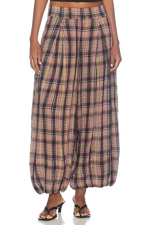 Moonflower Plaid Balloon Pant Free People