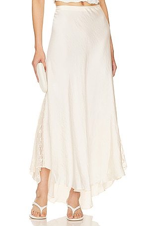 Free People x REVOLVE Make You Mine Slip Skirt in Cream