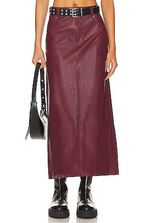 x We The Free City Slicker Leather Maxi Skirt Free People