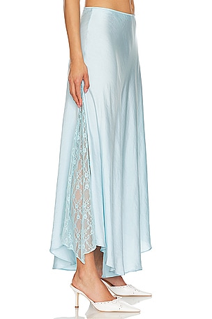 Free People X Intimately FP Make You Mine 1/2 Slip In Aqua-esque in Baby Blue