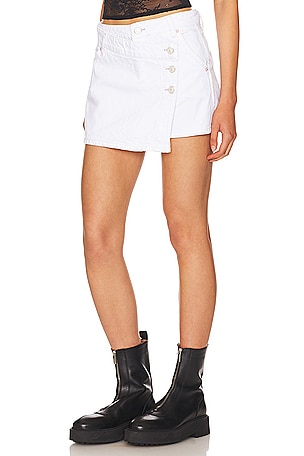 Free People x We The Free Wynne Denim Skirt in White