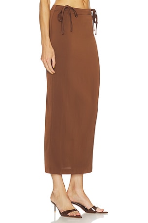 Free People Rosetto Column Skirt in Brown. Size 8. Also
