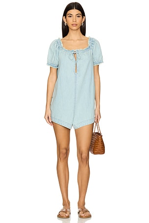 x We The Free Daisy Denim Babydoll Romper Free People