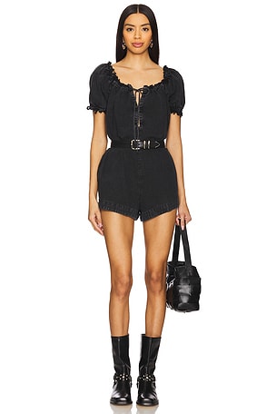 x We The Free Daisy Denim Babydoll Romper Free People