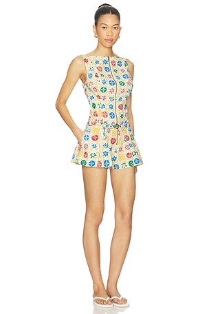 Free People Dune Dancer Printed Romper in Multi