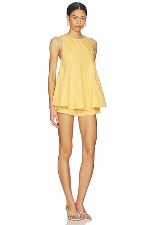 Free People Cassius Denim Set in Yellow