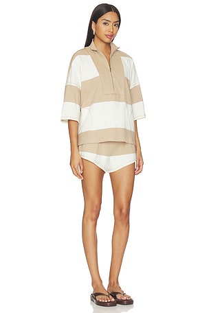 Free People x FP Movement Retro Rugby Set in Beige