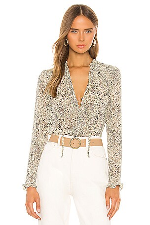 free people yellow blouse