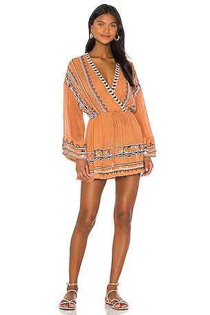 Free People Saffron Embroidered Tunic in Terracotta | REVOLVE Free People Saffron Embroidered Tunic in Terracotta | REVOLVE