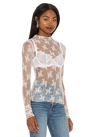 Free People Lady Lux Layering Top in White