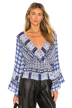 Rosalie Wrap Top Free People