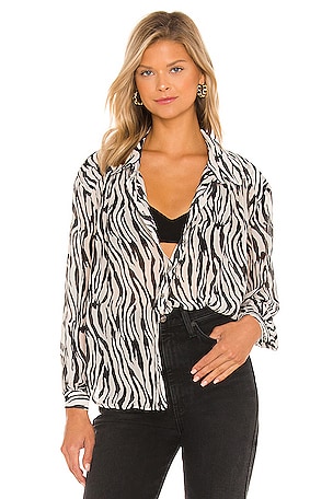 【レビューを書けば送料当店負担】 Buttondown Printed Ciara People Free in REVOLVE | Combo Zebra 洋楽