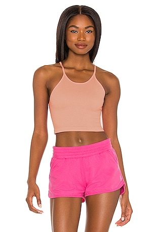 FP Movement by Free People Breathe Deeper Sports Bra in Peach Size Small