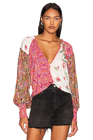 フリーピープル Free People Gemini Blouse レディース シャツ トップス Sand Combo Free People | Tops | Free People Gemini Blouse Sand Combo
