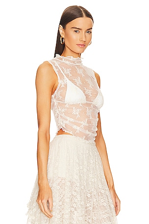 Free People X Intimately FP Solid Nice Try Muscle Top in Cream