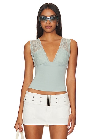 x Intimately FP Power Play Cami In Blue Surf Free People