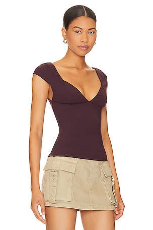 Free People x Intimately FP Duo Corset Cami In Vintage Grape in Wine