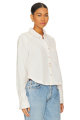 Free People x We The Free Classic Oxford Top in Ivory