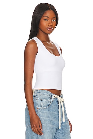Free People x Intimately FP Clean Lines Muscle Cami In White in White