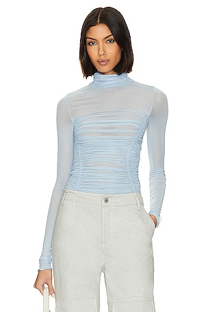 x Intimately FP Under It All Bodysuit In Silver Blues Free People