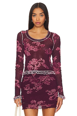 FREE PEOPLE $98 Womens New 1068 Purple Lace Sleeveless Body Con Dress S B+B  