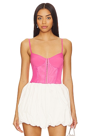 x Intimately FP Night Rhythm Corset Bodysuit In Lucky Pink Free People