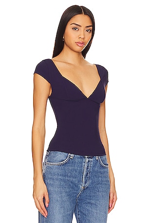 Free People Duo Corset Cami in Navy