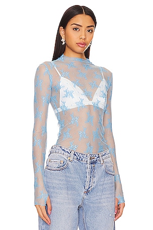 Free People Lady Lux Layering Top in Blue