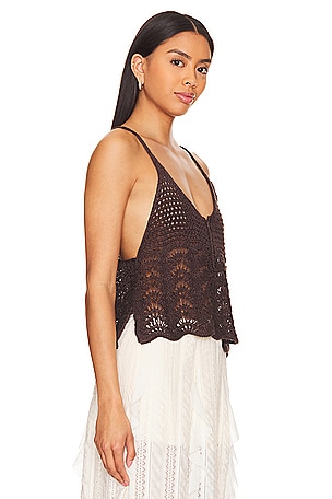 Free People Summer Breeze Tank in Brown