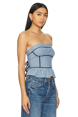 Free People Tara Tube Top in Blue