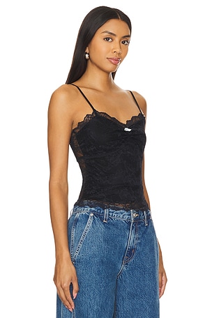 Free People x Intimately FP Lacey Essential Cami In Black in Black