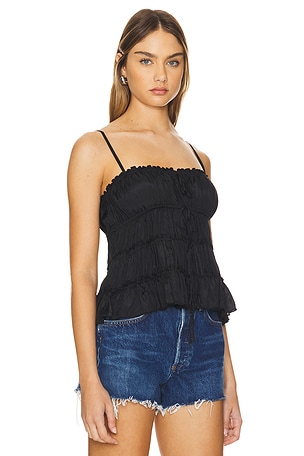 Free People Matilda Tie Tank in Black