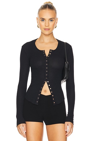 x Intimately FP Going Places Cardi In Black Free People